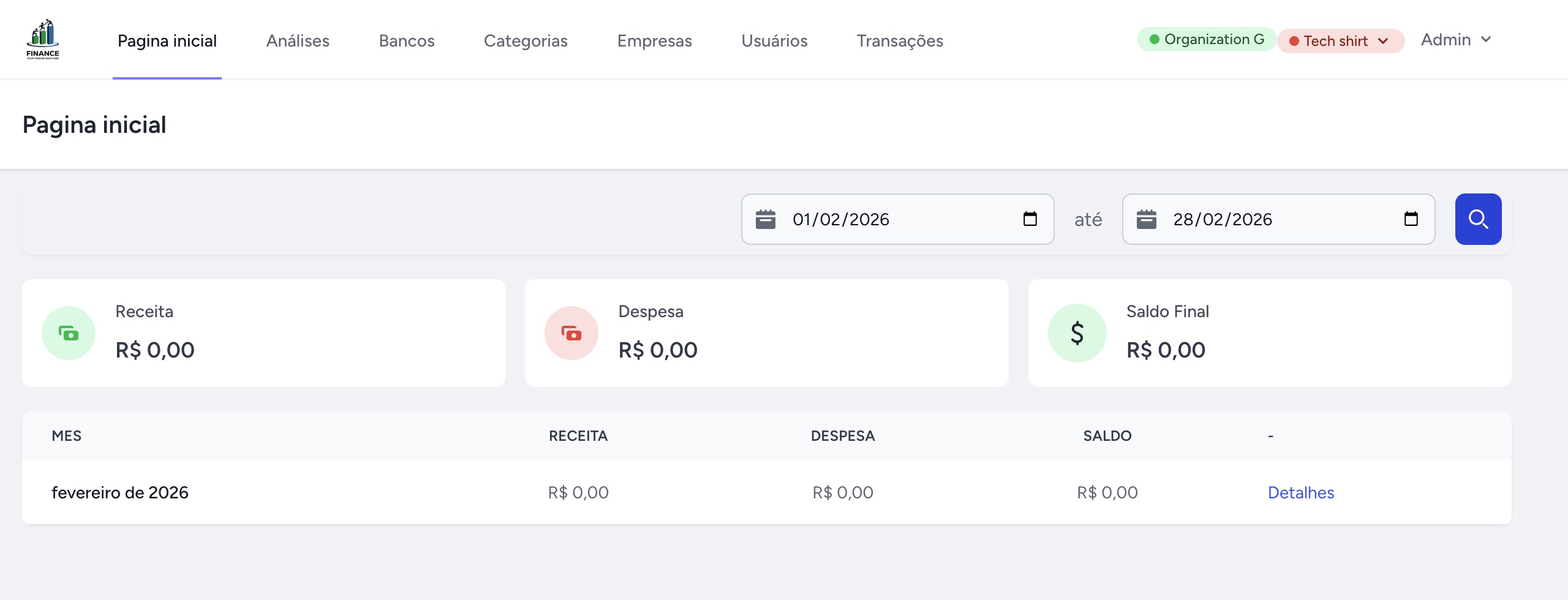 Dashboard Principal